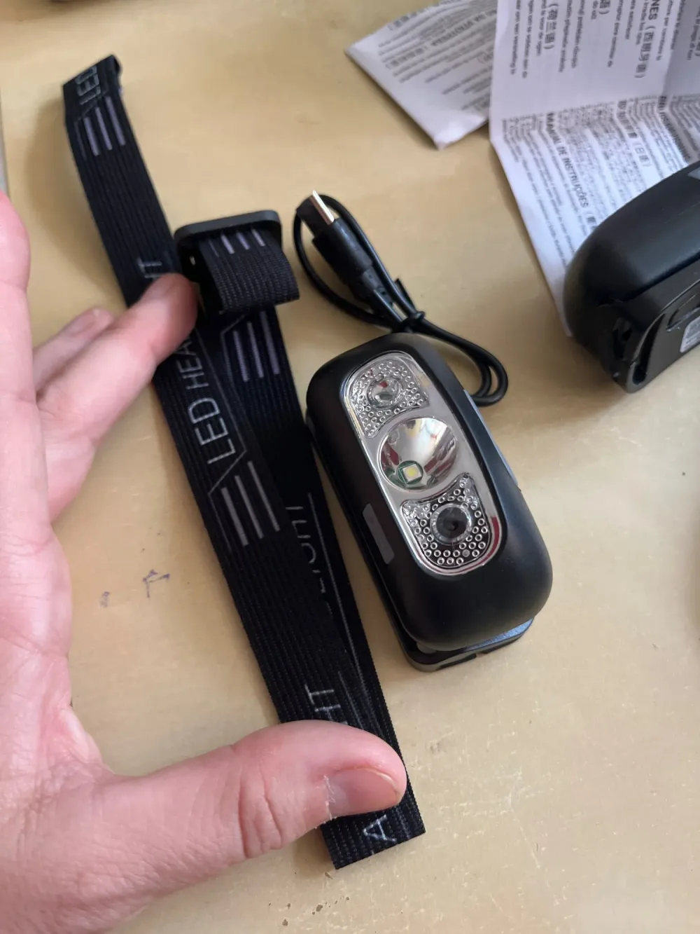 LumenTrail headlamp photographed by S***A, a verified buyer
